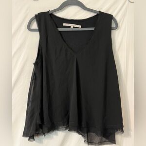 Black lightweight flowing top